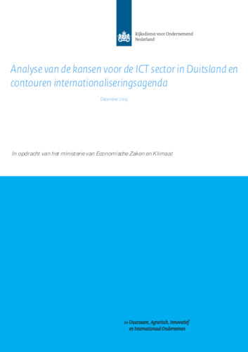 Analyse van de Kansen Voor de ICT Sector in Duitsland en Contouren Internationaliseringsagenda