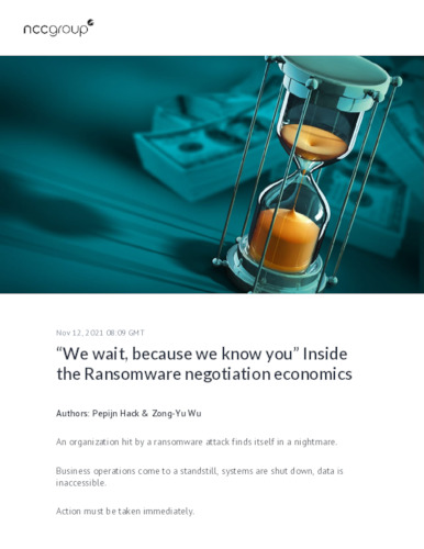 “We Wait, Because We Know You” Inside the Ransomware Negotiation Economics