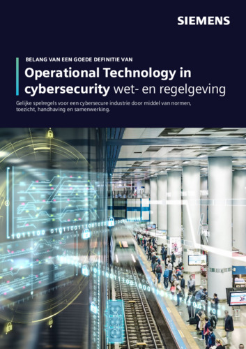 Operational Technology in cybersecurity wet- en regelgeving