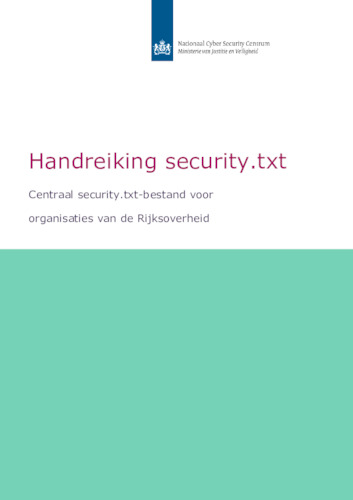 Handreiking security.txt