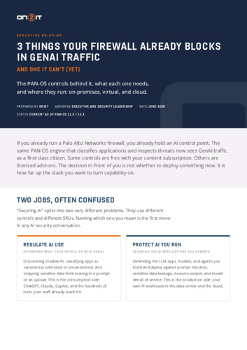 3 Things Your Firewall Already Blocks in GenAI Traffic